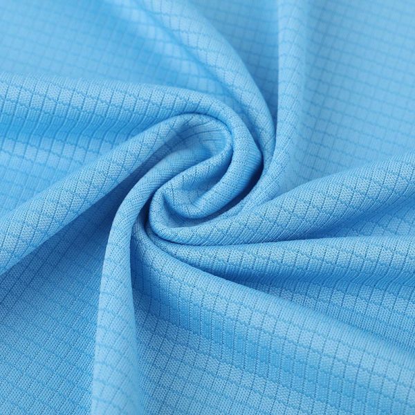 Polyester Grid Knit Fabric 75D72F 140GSM